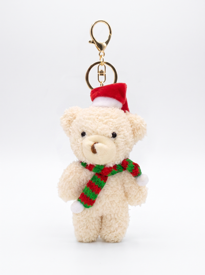 Aromasoles Pocket Pals Hand Cream & Scented Plush Keychain Gift Set, Holiday Bear – Vanilla Infused, Stocking Stuffer for Women