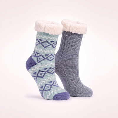 2 Pack, Velvet Rose Sock, Shea Butter & Rose Infused, Sage