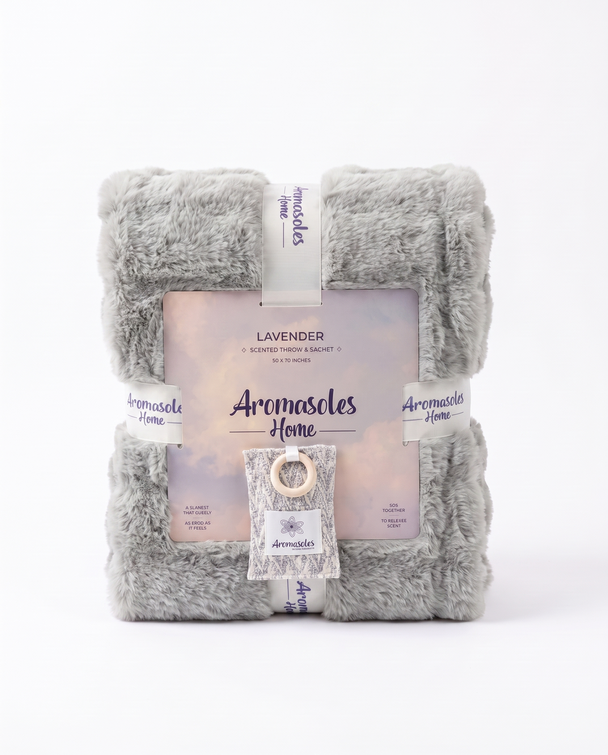 Lavender Scented Silver Bubble Throw