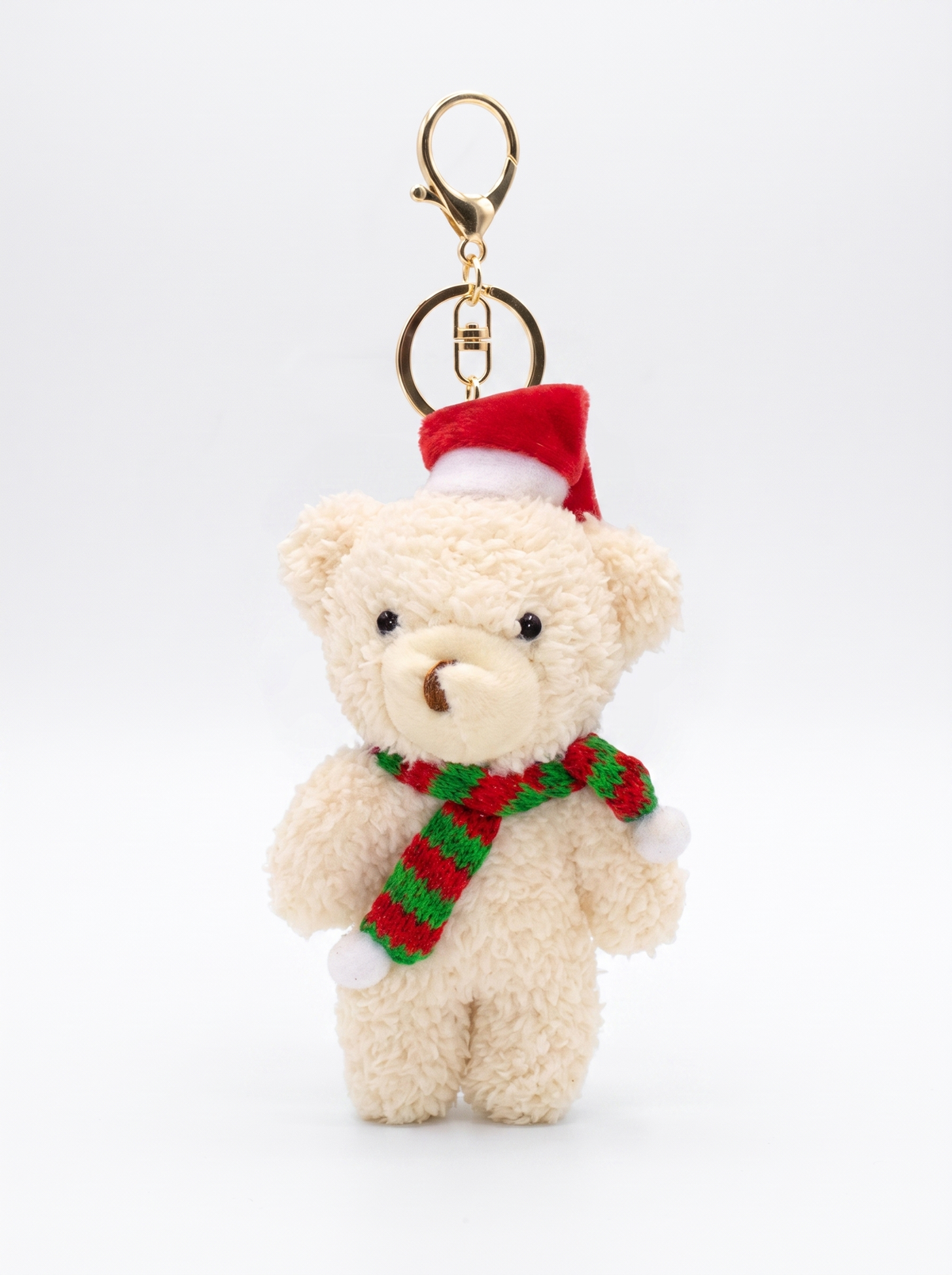 Aromasoles Pocket Pals Hand Cream & Scented Plush Keychain Gift Set, Holiday Bear – Vanilla Infused, Stocking Stuffer for Women
