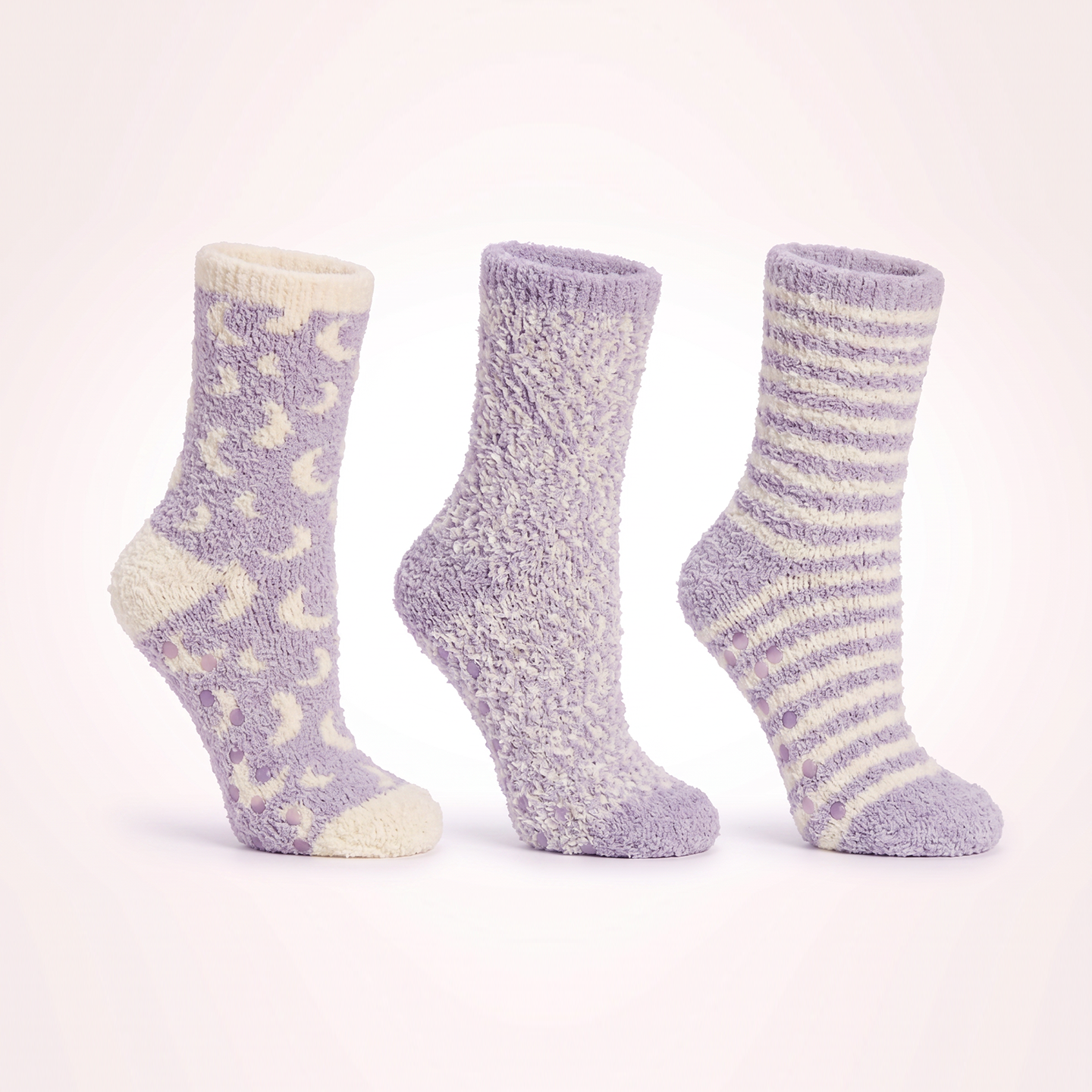 3 Pack sock, Aromatherapy Gift Box - Lavender & Shea Butter infused, Lilac
