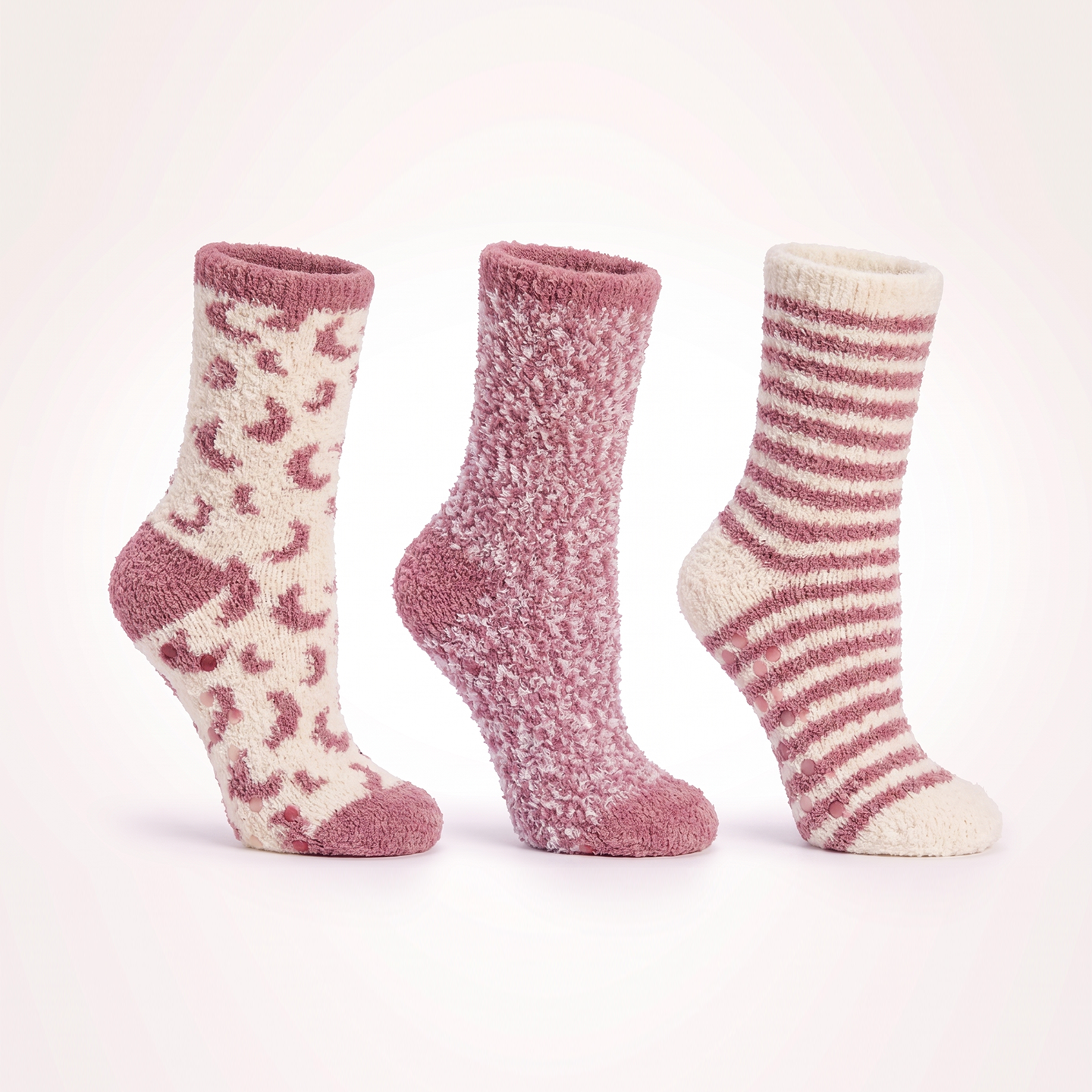 3 Pack sock, Aromatherapy Gift Box -Rose & Shea Butter infused, Rose