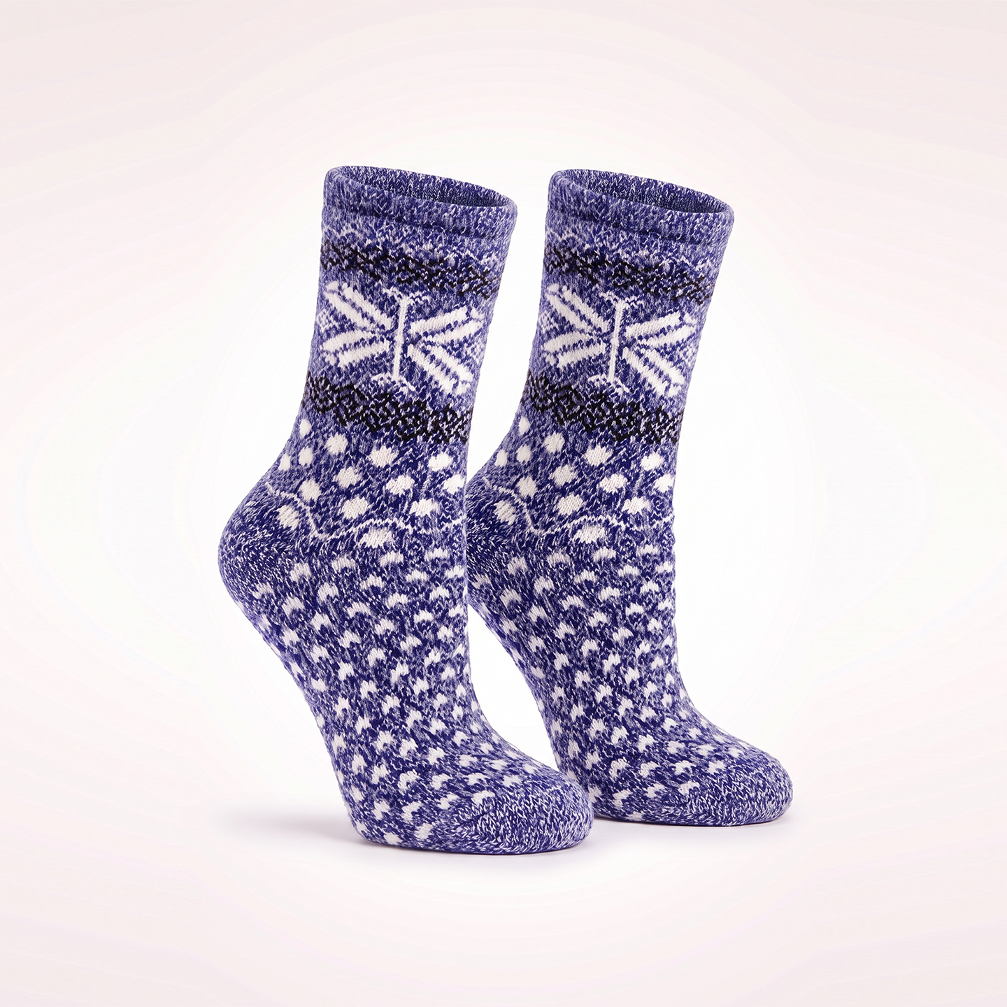 Double Layer Socks, Lavender & Shea Butter Infused, Navy
