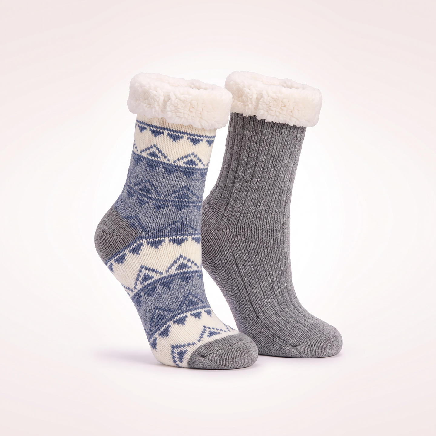 2 Pack Velvet Rose Sock, Shea Butter & Rose Infused, Grey