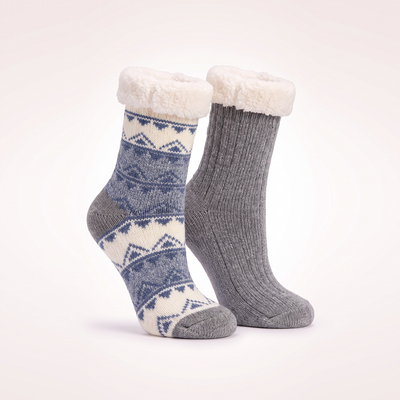 2 Pack Velvet Rose Sock, Shea Butter & Rose Infused, Grey