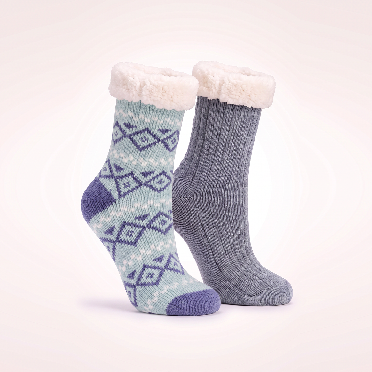 2 Pack, Velvet Rose Sock, Shea Butter & Rose Infused, Sage
