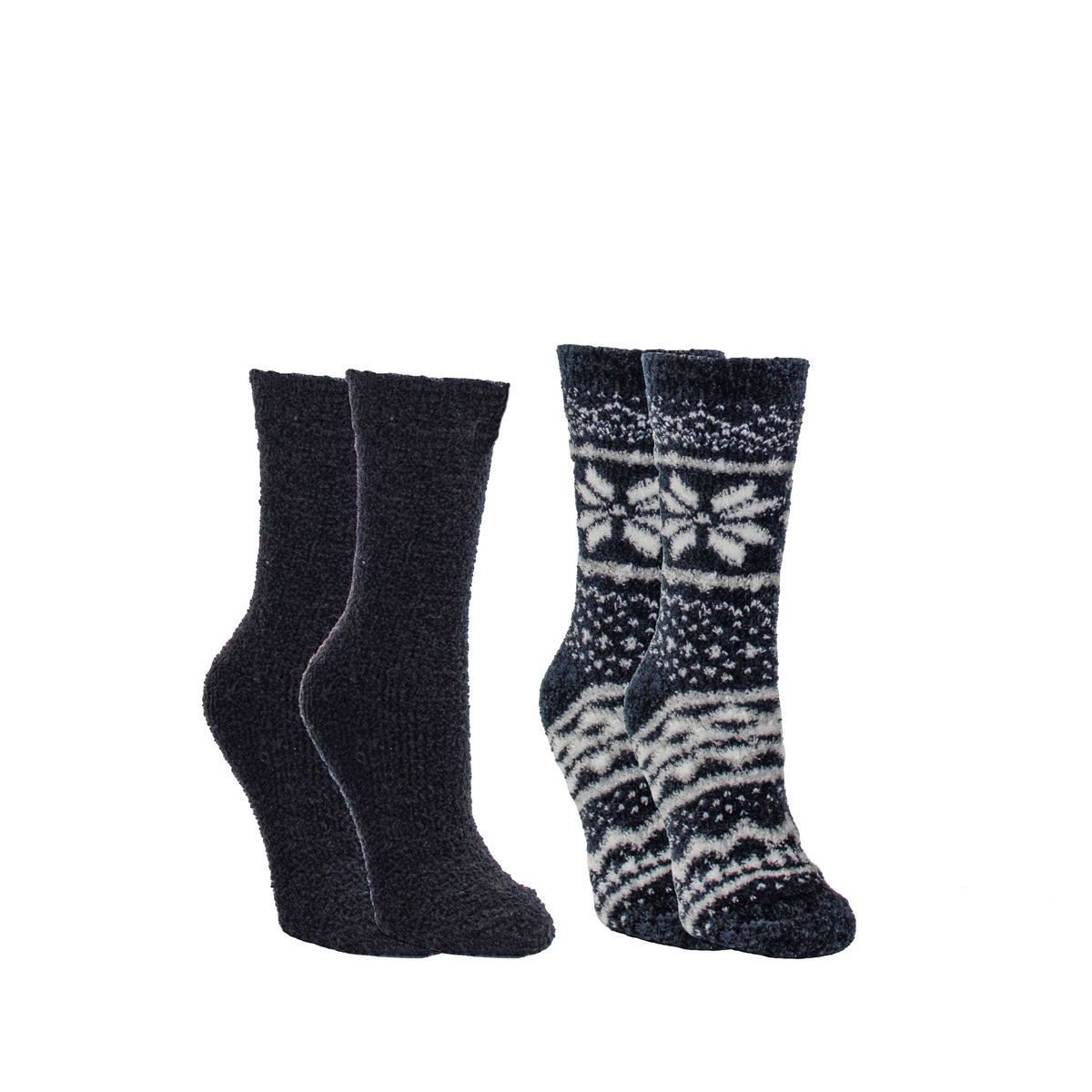 Vanilla Scented Slipper Socks 2-Pack with Tan Teddy Bear Keychain – Cozy black Winter Socks for Women