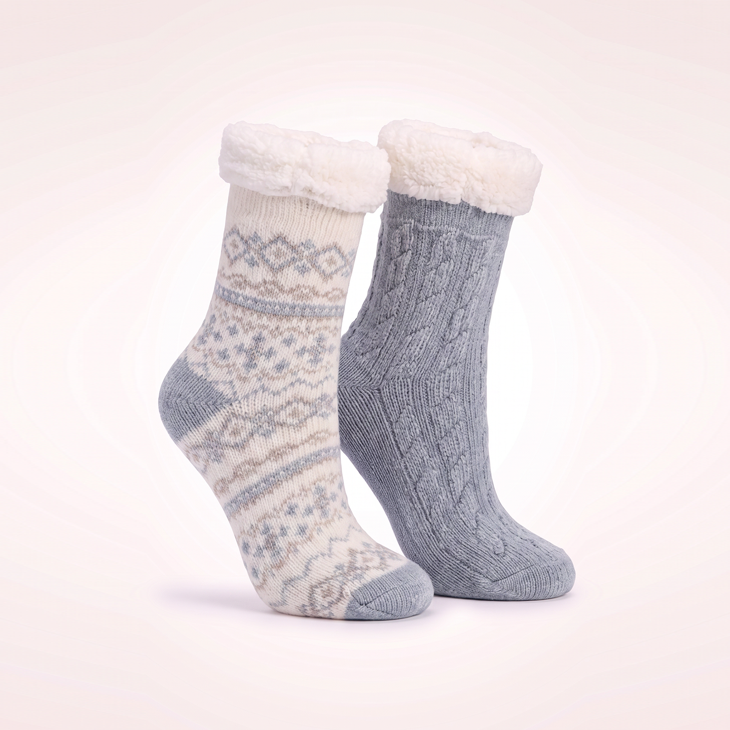 2 pair pack - Velvet Cloud Sock Set - gray